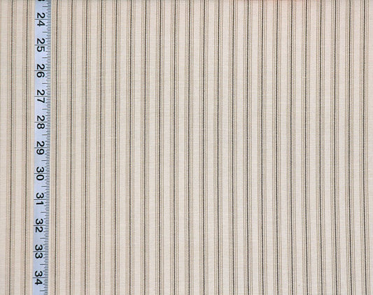 Brown ticking stripe fabric ombred