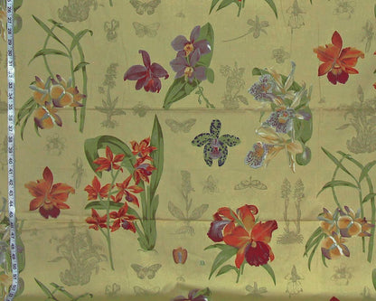 Orchid Garden Fabric Schumacher Greeff tropical floral 2 yds