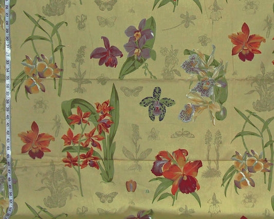 Orchid Garden Fabric Schumacher Greeff tropical floral 2 yds