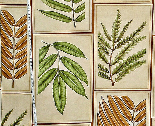 Schumacher fabric tropical leaves botanical Montserrat Leaf 2 2/3  yd