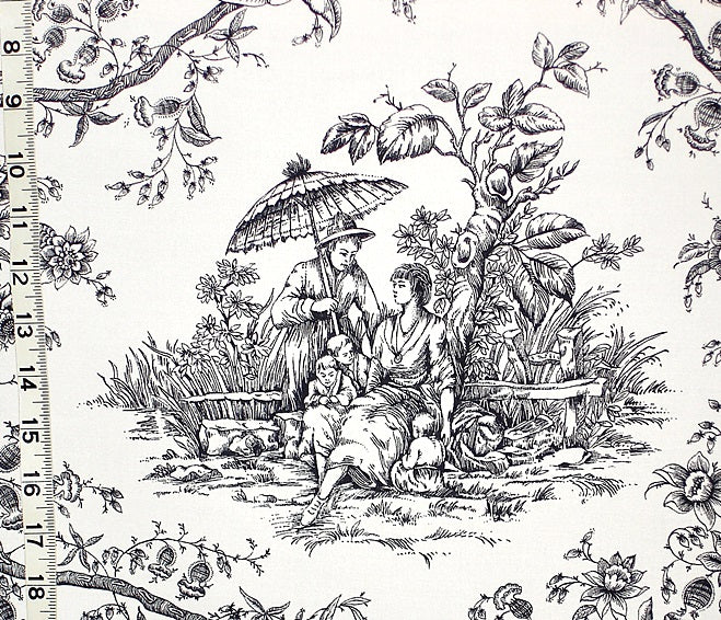 Schumacher Fabric Oriental Toile Chinoiserie 