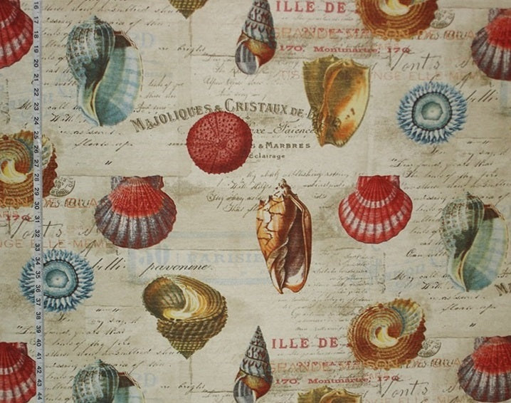 Shell Fabric French Letters Document Print Travel
