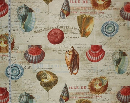 Shell Fabric French Letters Document Print Travel