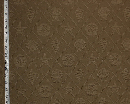 P.Kaufmann shell trellis mocha brown matelasse upholstery seashell