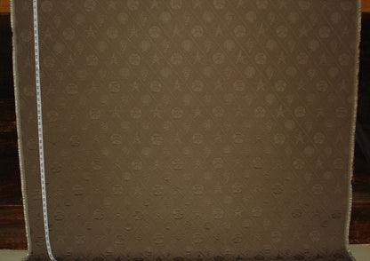 P.Kaufmann shell trellis mocha brown matelasse upholstery seashell