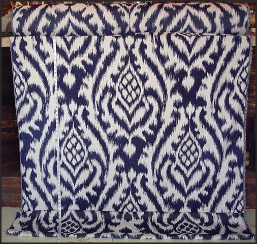 Indigo Blue Ikat Fabric