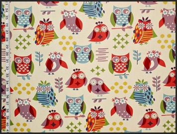 Hippie Owl Fabric