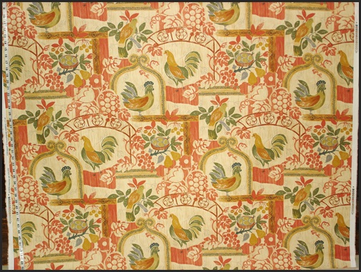 P.KAUFMANN'S VINTAGE RETRO CHICKEN FABRIC