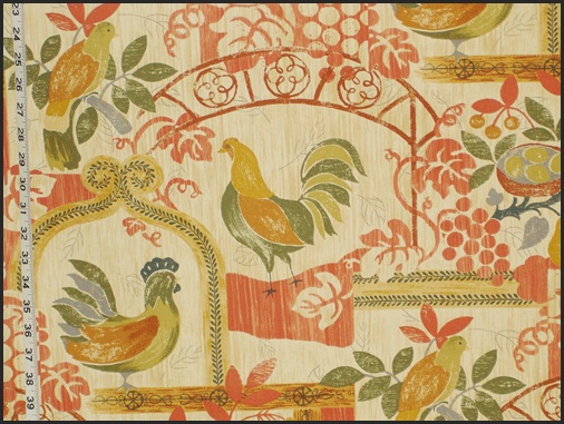 P.KAUFMANN'S VINTAGE RETRO CHICKEN FABRIC