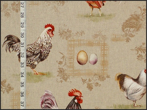 FRENCH ROOSTER and EGG FABRIC