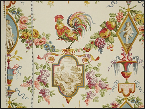 SCHUMACHER ROOSTER TOILE FABRIC