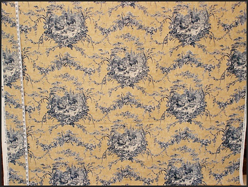 WAVERLY'S ROOSTER TOILE FABRIC