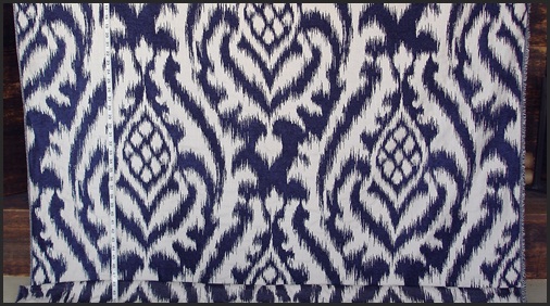 Blue ikat fabric