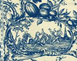 Schumacher fabric Williamsburg Carolina Blue toile 4 yards