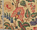 Schumacher Indienne floral fabric Remnant- 20"