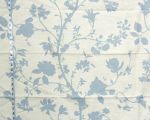 Greeff blue floral fabric Alcott Silhouette Remnant- 30"
