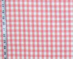 Dusty pink checked fabric gingham Rose REMNANT- 30"