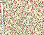 Medieval floral paisley fabric vintage look
