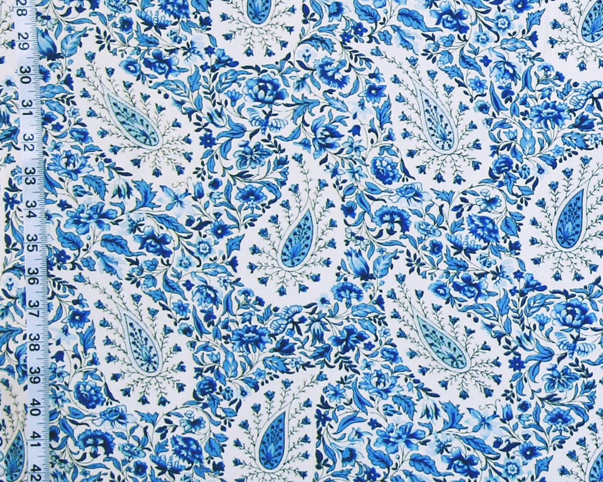 BLUE PAISLEY FABRIC