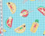Retro girly fabric summer swimming pool floating mattresses