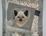 Cat French tea towel