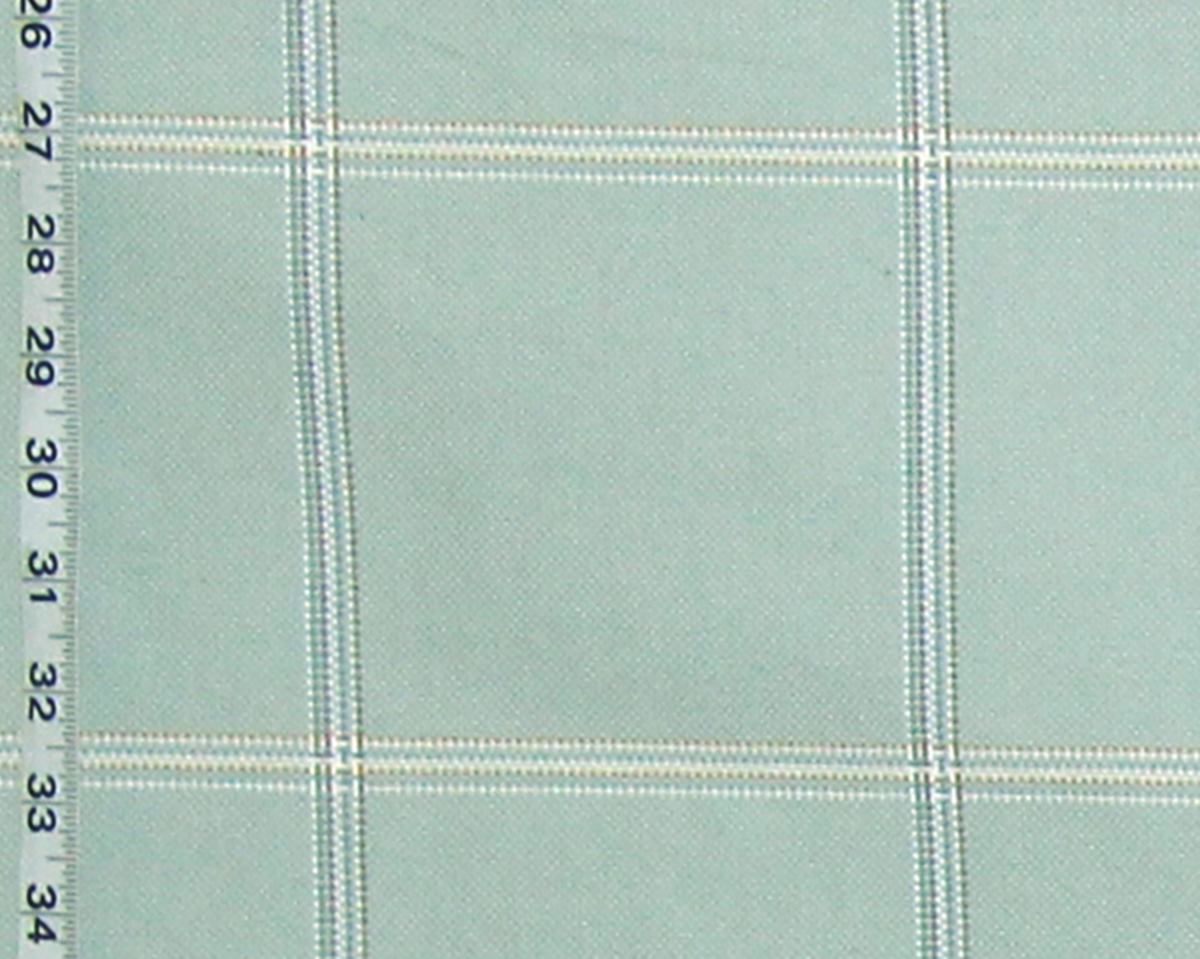 AQUA BLUE WINDOWPANE PLAID FABRIC