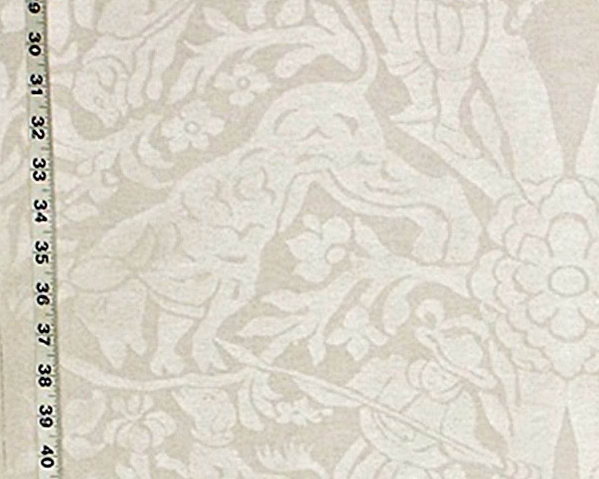 Spanish bull hunt fabric matador beige damask upholstery silver 8 2/3 yd piece