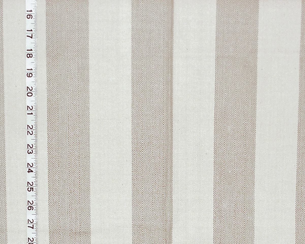 BROWN BEIGE HERRINGBONE STRIPE FABRIC