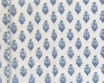 Small blue floral fabric Remnant- 45"