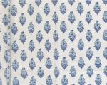 Small blue floral fabric Remnant- 45"