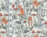 Woodland animal fabric fox owl squirrel bunny hedgehog