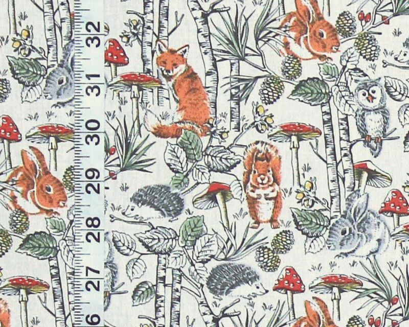 WOODLAND CREATURE FABRIC