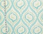 Aqua blue green seashell fabric sea glass coral seaweed lattice