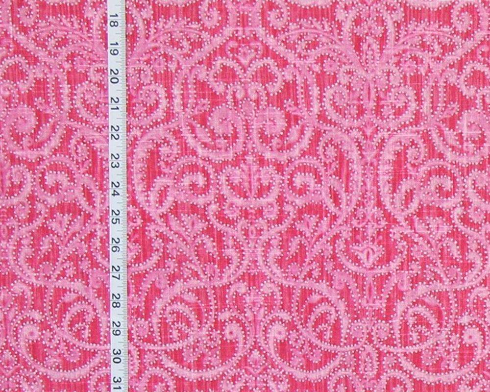 PINK DOTTED SCROLLING FABRIC