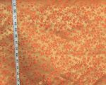 Vintage yellow orange floral brocade fabric Asian Indian 3 2/3 yds