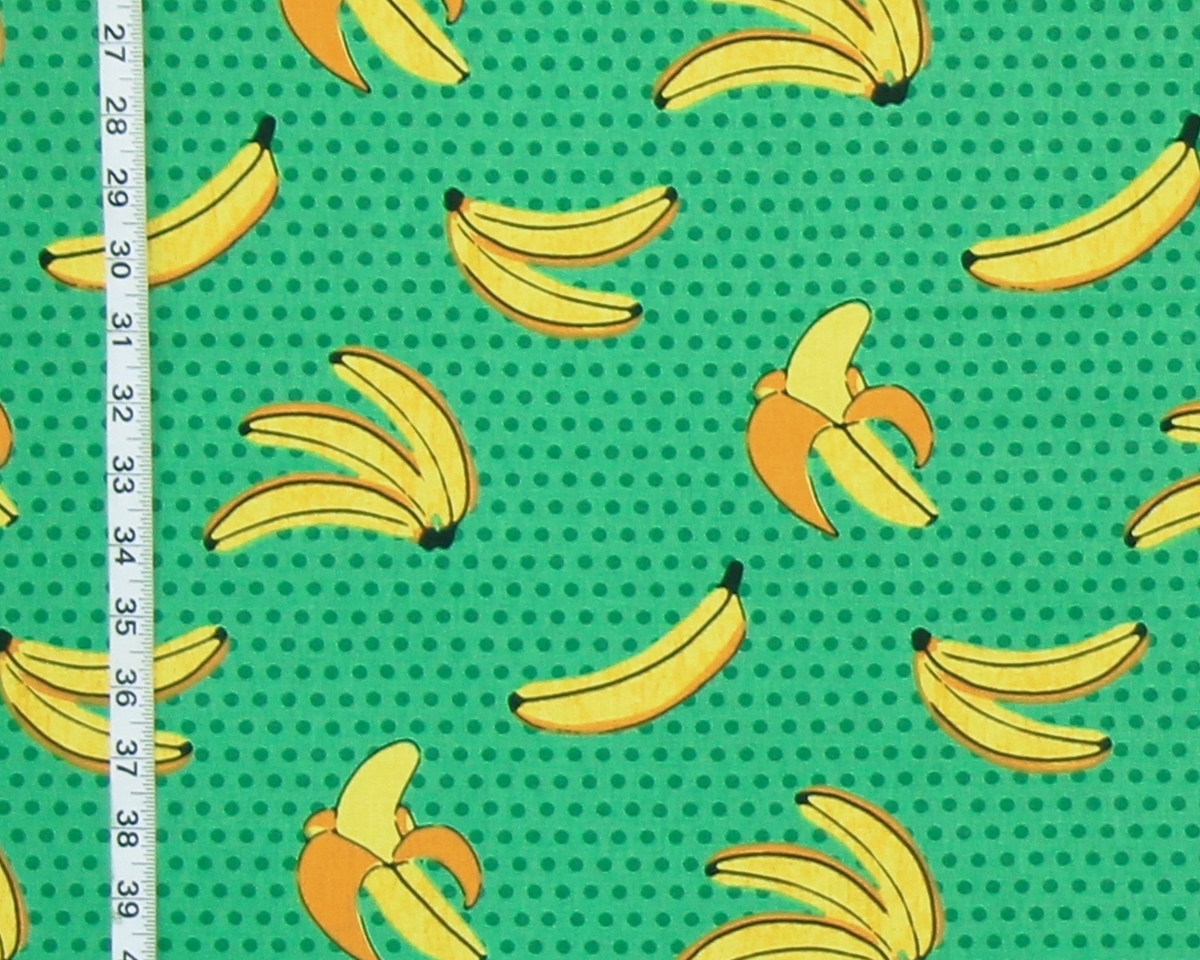 RETRO GREEN BANANA FABRIC