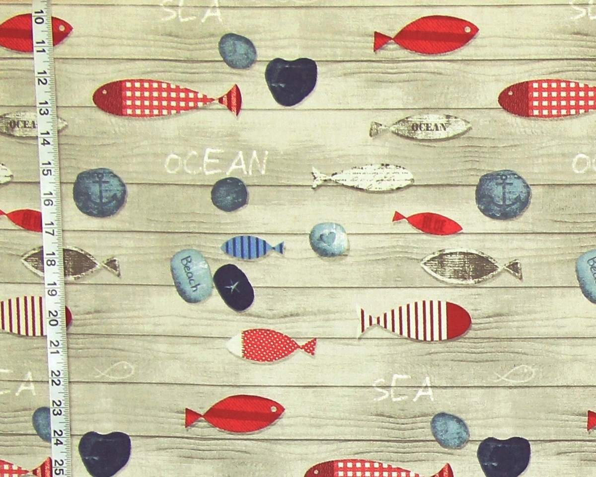 BEACH FISH FABRIC