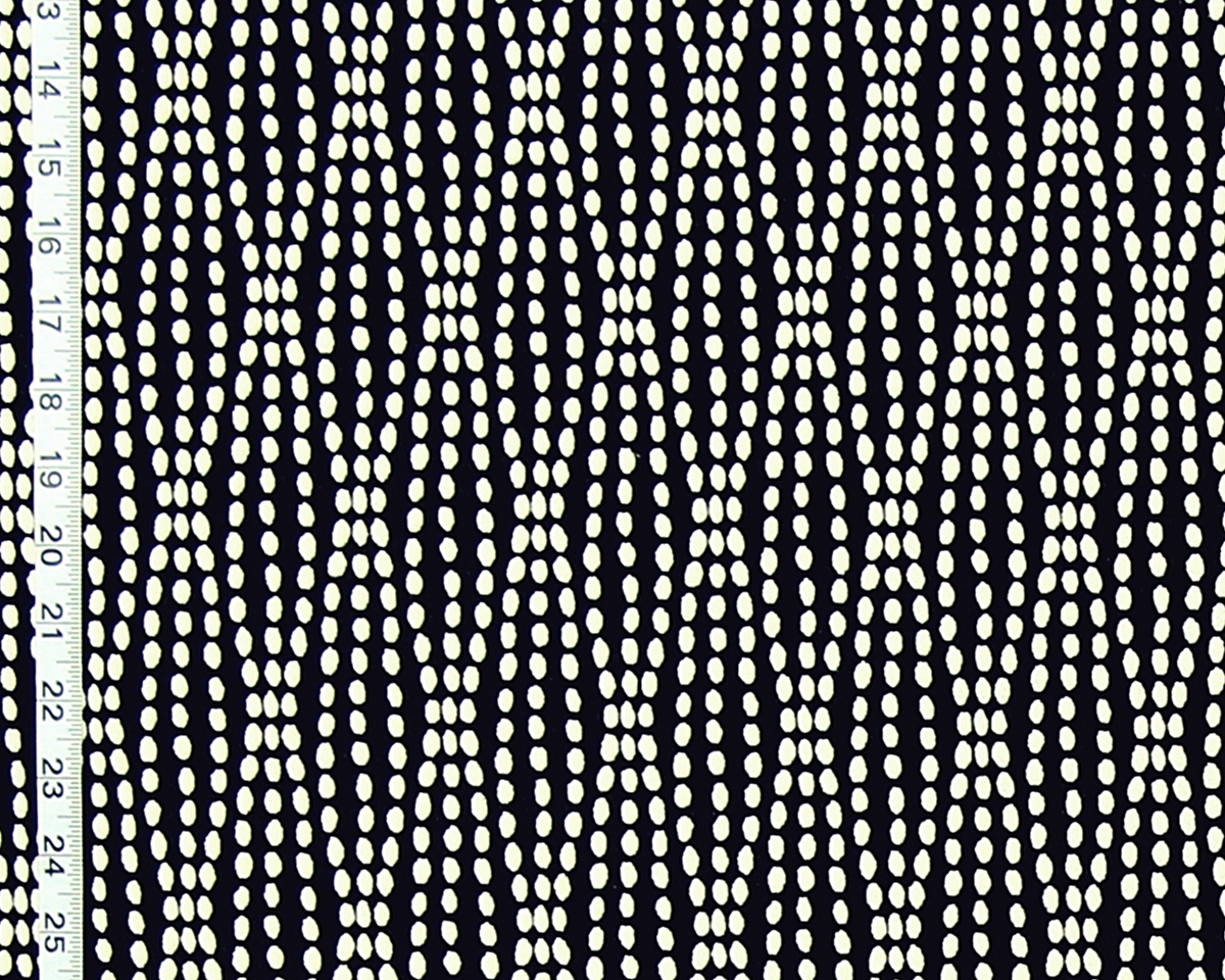 BLACK POLKA DOTTED FABRIC