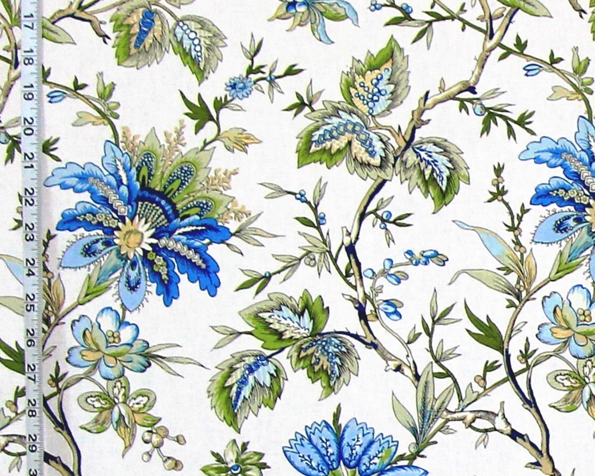 BLUE PROVENCE FLORAL FABRIC