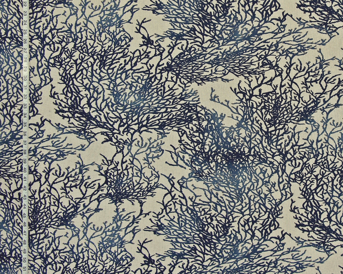 DARK BLUE CORAL FABRIC