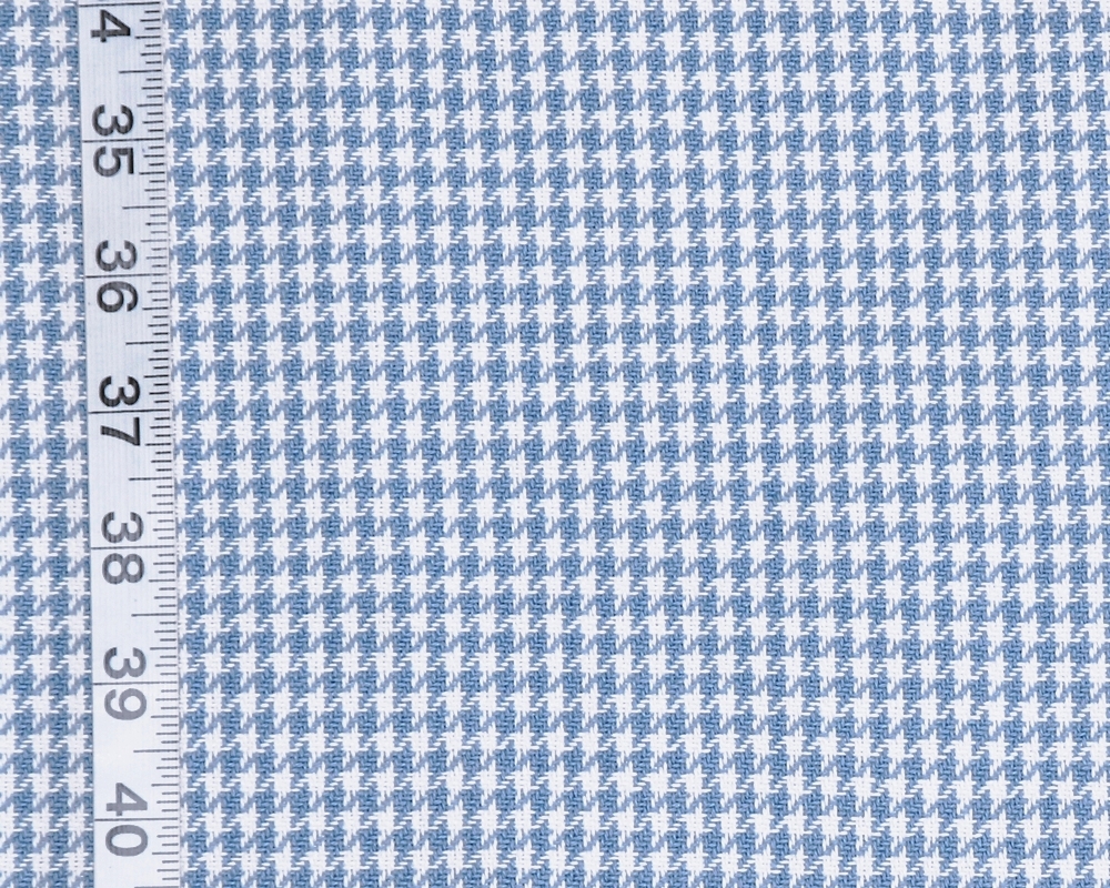 Small Blue Houndstooth Check Fabric