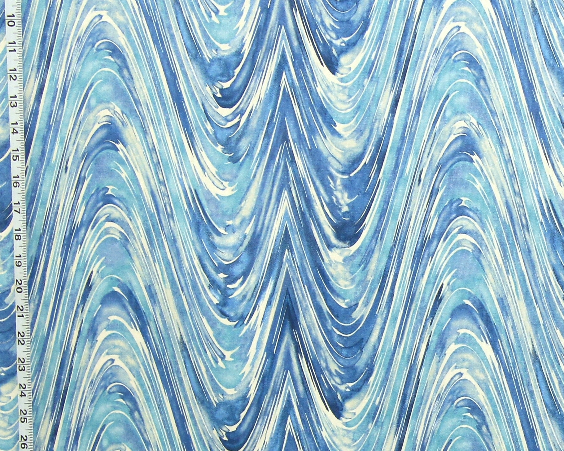 BLUE MARBLED FABRIC, OCEAN WAVES