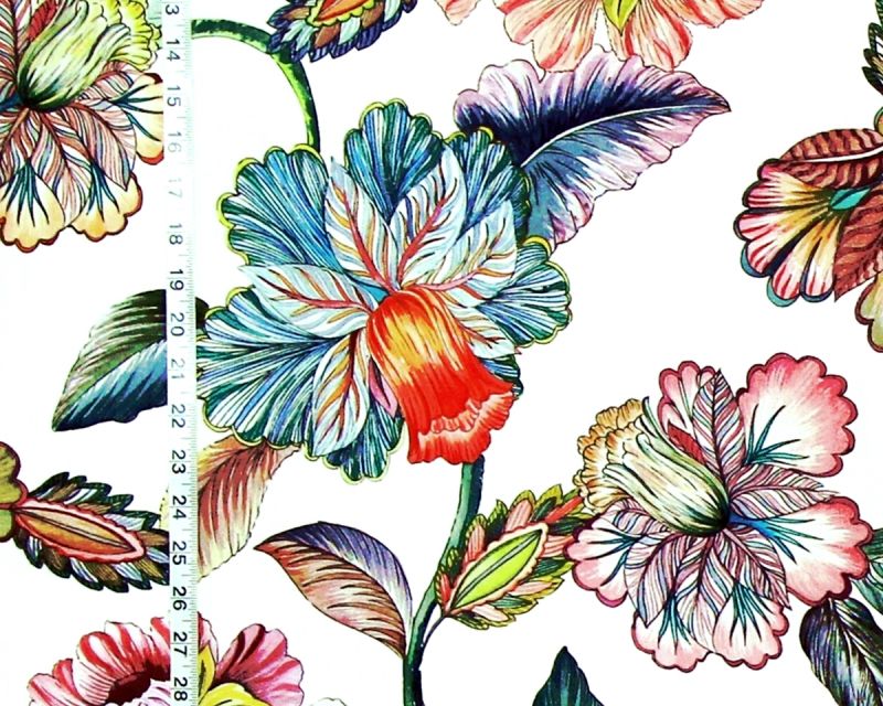 BOLD TROPICAL FLORAL FABRIC