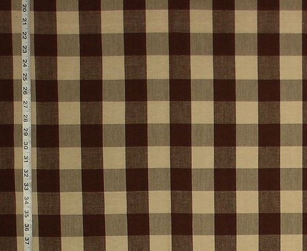 Dark Brown Buffalo Check Fabric