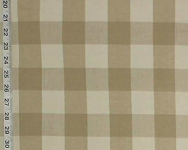 Buffalo check fabric tan cream Khaki