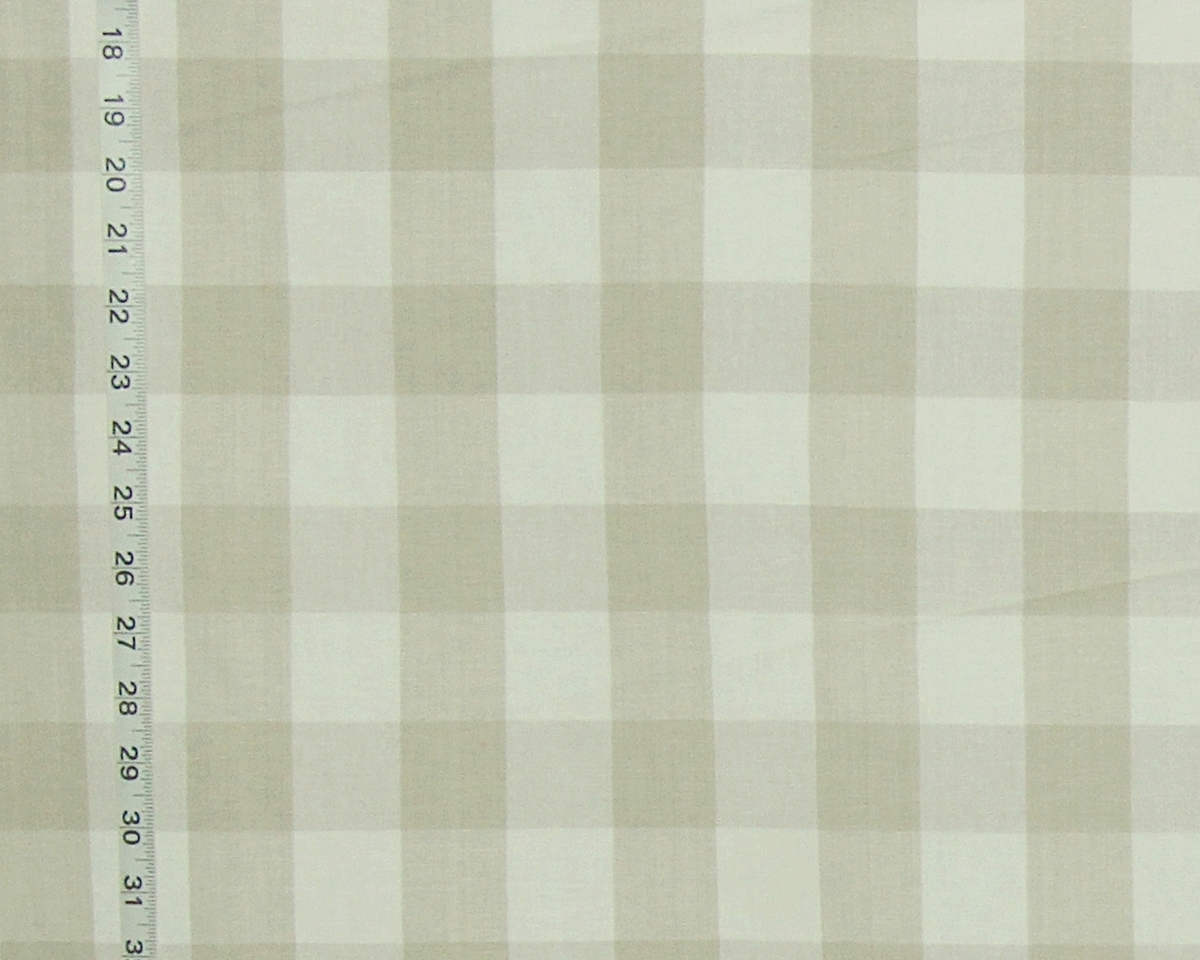 BEIGE BUFFALO CHECK FABRIC- FOG