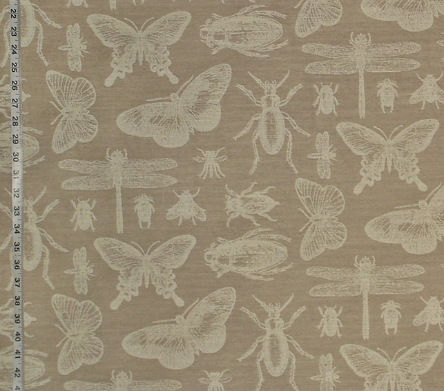 TAN INSECT UPHOLSTERY FABRIC