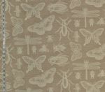 Butterfly dragonfly fabric insect bug brown  upholstery