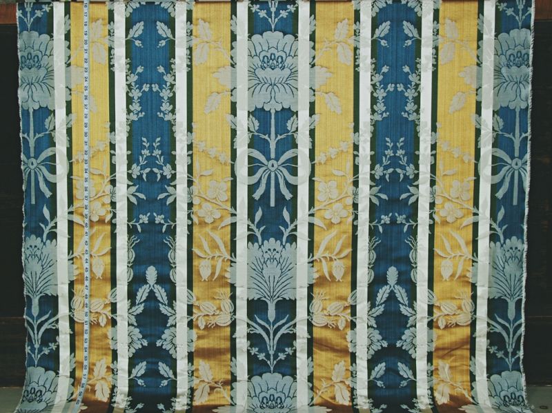 Silk Damask Floral Fabric