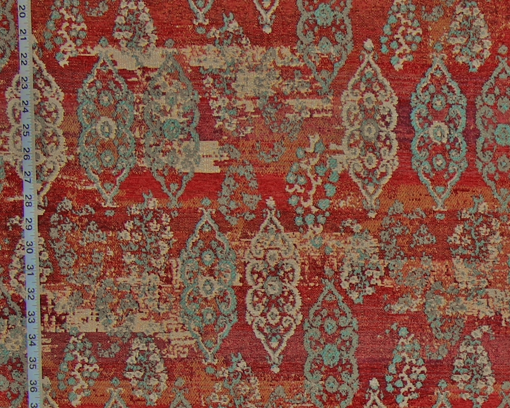Orange Oriental Rug Fabric Ombred Upholstery From Brick House Fabric Novelty Fabric